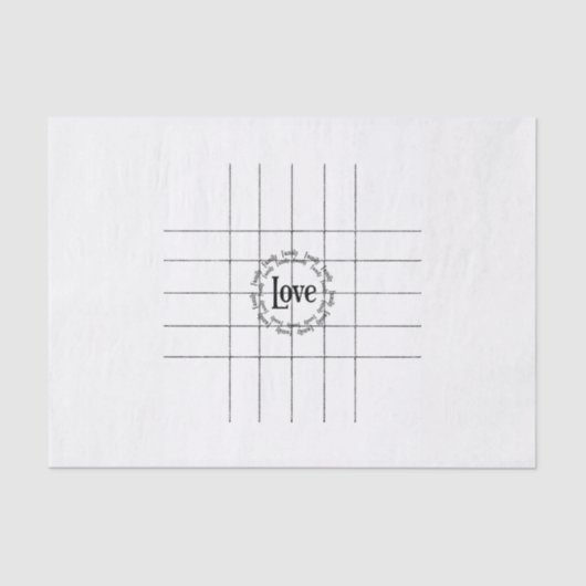 Papier Mousseline Saint Valentin Tissue Paper Love (Recto)