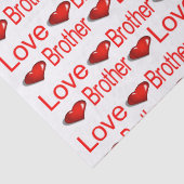 Papier Mousseline Saint Valentin Tissue Paper Love Brother (Détail)