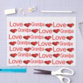 Papier Mousseline Saint Valentin Tissue Paper Love Grand-père (Artisanat)
