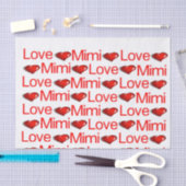 Papier Mousseline Saint Valentin Tissue Paper Love Mimi Red Hearts (Artisanat)