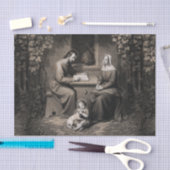 Papier Mousseline Sainte Famille Vierge Marie Saint Joseph Jésus Chr (Artisanat)