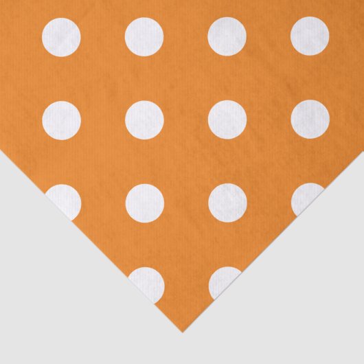 Papier Mousseline Saison automne blanc Polka Motif (Détail)