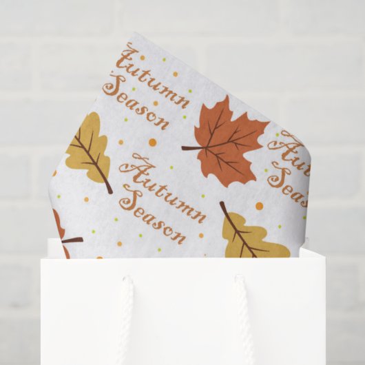 Papier Mousseline Saison d'automne (Sac cadeau)