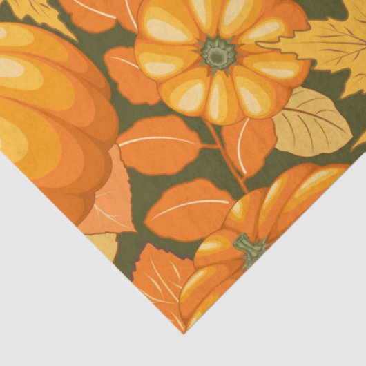 Papier Mousseline Saison d'automne Halloween Citrouille Motif (Détail)