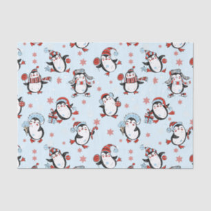 Papier Mousseline Saison hivernale du mignon Penguin Motif