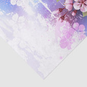 Papier Mousseline Sakura rose sur la peinture Arrière - plan (Détail)