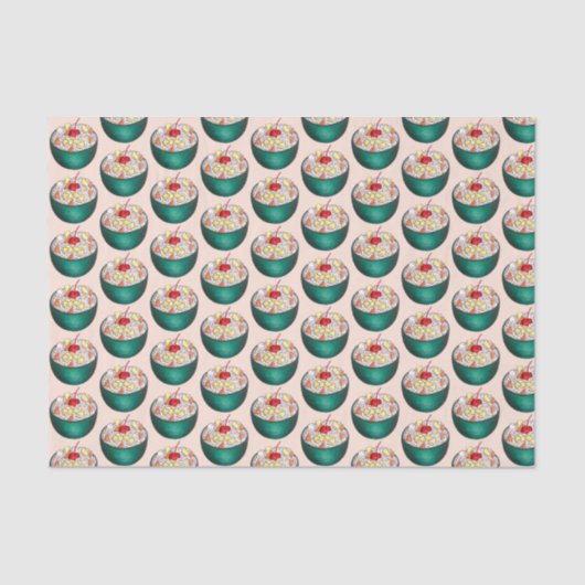 Papier Mousseline Salade de fruits du marshmallow de noix de coco du (Recto)