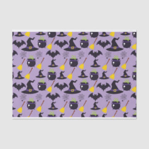 PAPIER MOUSSELINE SALLES DE BAINS HALLOWEEN CAULDRONS BATS CASQUETTE