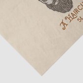 Papier Mousseline Salon de coiffure rétro graphique de barbier (Détail)