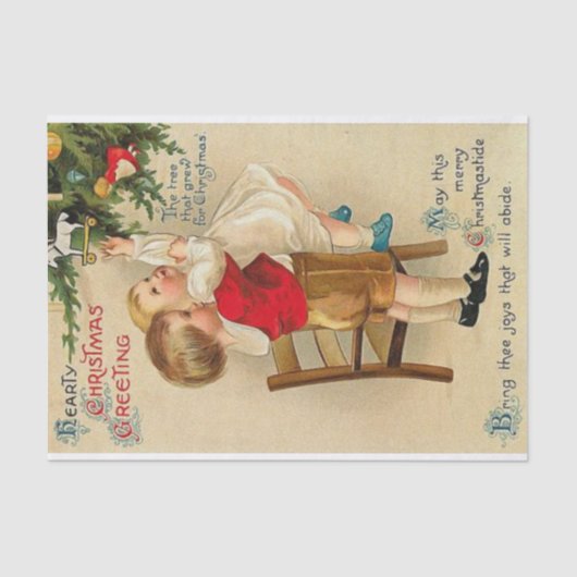 Papier Mousseline Salutation de Noël par Ellen Clapsaddle (Recto)