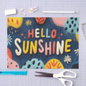 Papier Mousseline Salutation joyeuse "Bonjour Sunshine" (Artisanat)