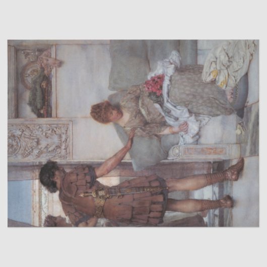 Papier Mousseline Salutation silencieuse (par Lawrence Alma-Tadema) (Recto)