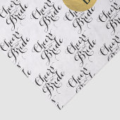 Papier Mousseline Salutations à la Fête des mariées Monogramme perso (Détail)