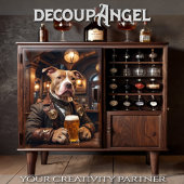 Papier Mousseline Salutations de chien Pitbull - Découpage -