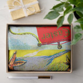 Papier Mousseline Salutations de Pâques Whimsical : Rider sur Giant  (Cadeau)