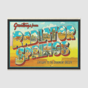 Papier Mousseline Salutations de Radiator Springs Arizona