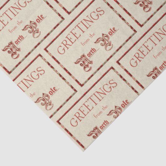 Papier Mousseline Salutations du pôle Nord (Détail)