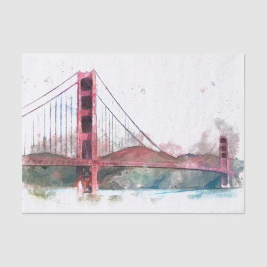 Papier Mousseline San Francisco, CA - Golden Gate Bridge (Recto)