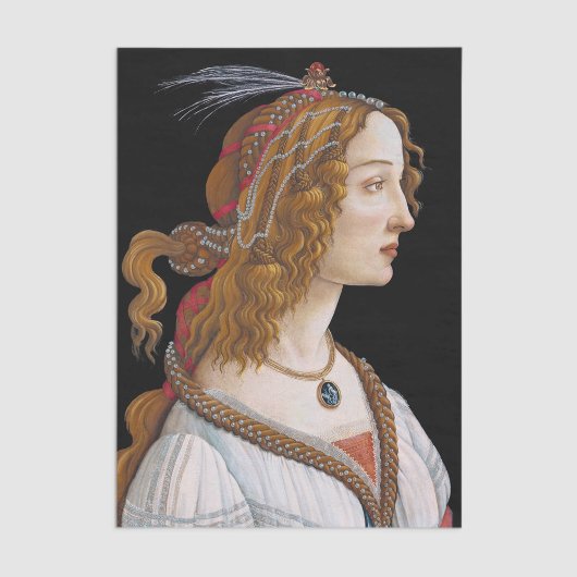 Papier Mousseline Sandro Botticelli - Portrait de Simonetta Vespucci