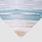 Papier Mousseline Sandy Beach Ocean Waves Aquarelle Abstraite (Détail)