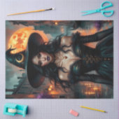 Papier Mousseline Sang Lune Sorcière gothique - Imaginaire foncé Hal (Artisanat)