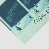 Papier Mousseline Santa and his Reindeers (Détail)