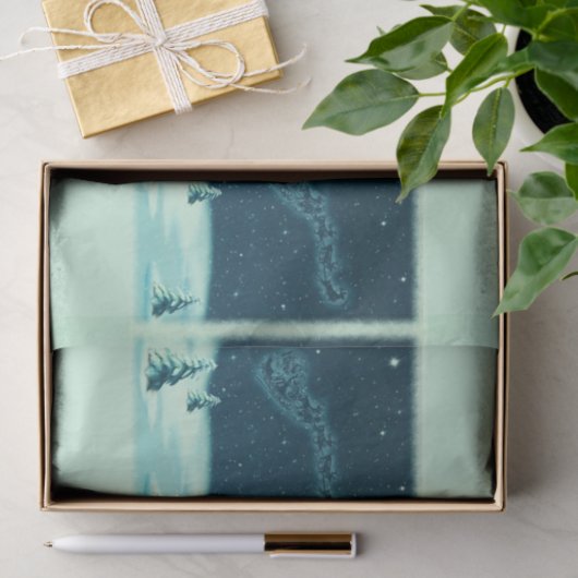 Papier Mousseline Santa and his Reindeers (Cadeau)