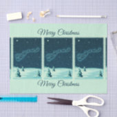 Papier Mousseline Santa and his Reindeers (Artisanat)