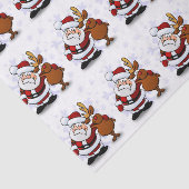 PAPIER MOUSSELINE SANTA CLAUS ET RUDOLPH (Détail)