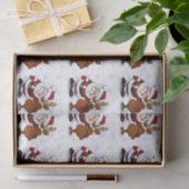 PAPIER MOUSSELINE SANTA CLAUS ET RUDOLPH (Cadeau)