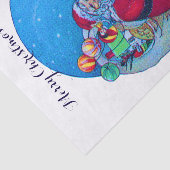 PAPIER MOUSSELINE SANTA CLAUS, NOËL CADEAU ET JOUETS (Détail)