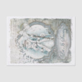 Papier Mousseline Santa Claus Winter Let it Neige Blue craft (Recto)