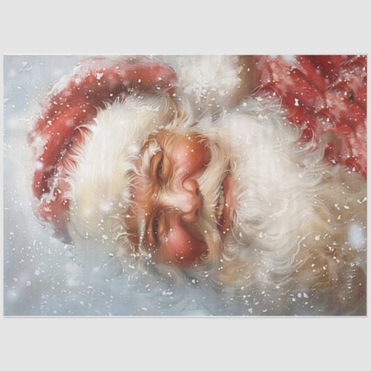 Papier Mousseline Santa Clause (Recto)