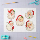 Papier Mousseline Santa Clause Collage déroupage retro (Artisanat)