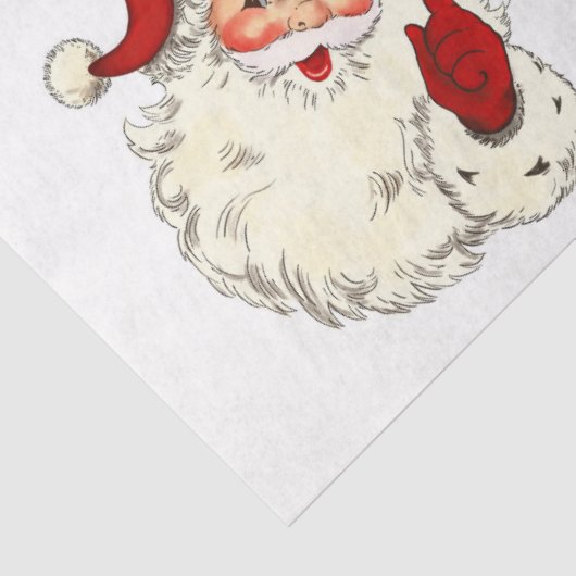 Papier Mousseline Santa Clause Collage déroupage retro (Détail)