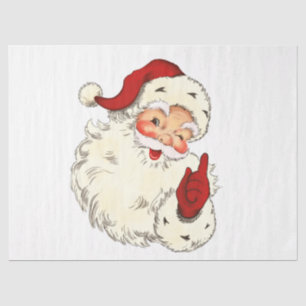 Papier Mousseline Santa Clause Découpement rétro Vintage
