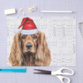 Papier Mousseline Santa Cocker Spaniel Dog Festive Christmas Holiday (Artisanat)
