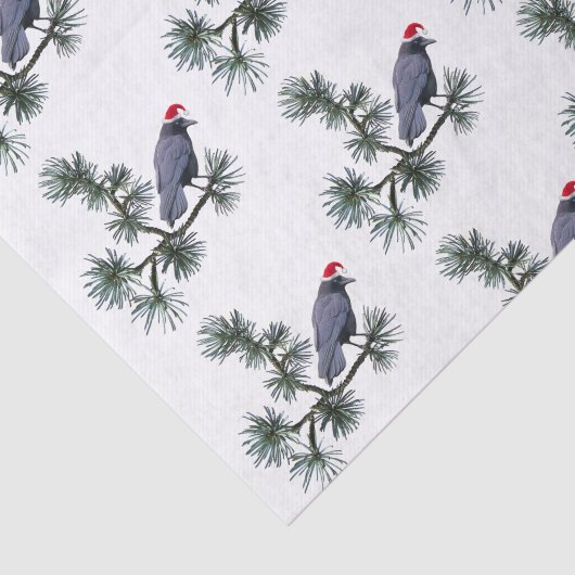 Papier Mousseline Santa Crow in Pine Tissue Paper (Détail)