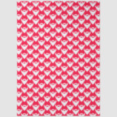 Papier Mousseline Santa's beards patterned red white Christmas (Recto)