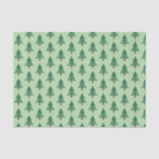 Papier Mousseline Sapin de Noël Art Déco (Recto)