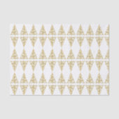 Papier Mousseline Sapin de Noël doré (Recto)