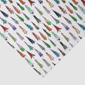 Papier Mousseline sapins de Noël (Détail)