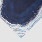 Papier Mousseline Sapphire Blue Rose Gold Geode Agate Marbre Mariage (Détail)