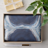 Papier Mousseline Sapphire Blue Rose Gold Geode Agate Marbre Mariage (Cadeau)