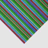 Papier Mousseline Sarape mexicaine rouge vert (Détail)