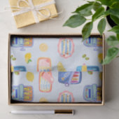 Papier Mousseline Sardines et citrons (Cadeau)