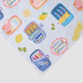 Papier Mousseline Sardines et citrons (Détail)