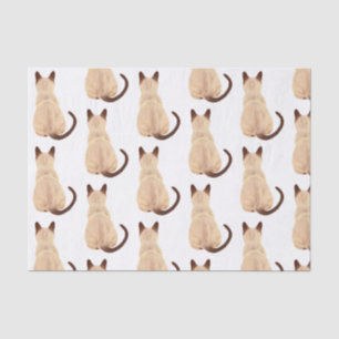 Papier Mousseline Sasha Siamese Amoureux des chats Kitty regardant l