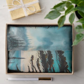 Papier Mousseline Sasquatch debout sur la crête surplombant l'océan (Cadeau)