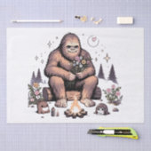 Papier Mousseline Sasquatch tenant des fleurs (Artisanat)